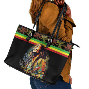 Jamaica Legend Bob Birthday Leather Tote Bag Thank You For The Memories