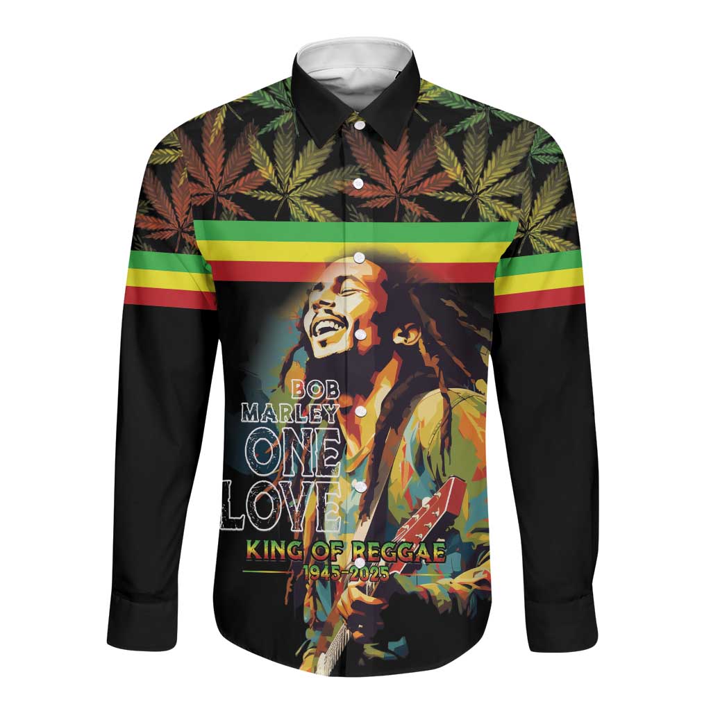 Jamaica Legend Bob Birthday Long Sleeve Button Shirt Thank You For The Memories