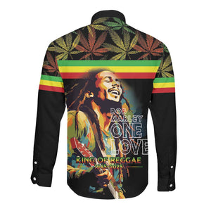 Jamaica Legend Bob Birthday Long Sleeve Button Shirt Thank You For The Memories