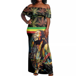 Jamaica Legend Bob Birthday Off Shoulder Maxi Dress Thank You For The Memories