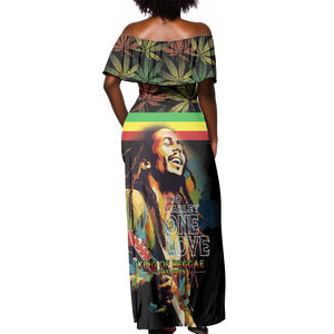 Jamaica Legend Bob Birthday Off Shoulder Maxi Dress Thank You For The Memories