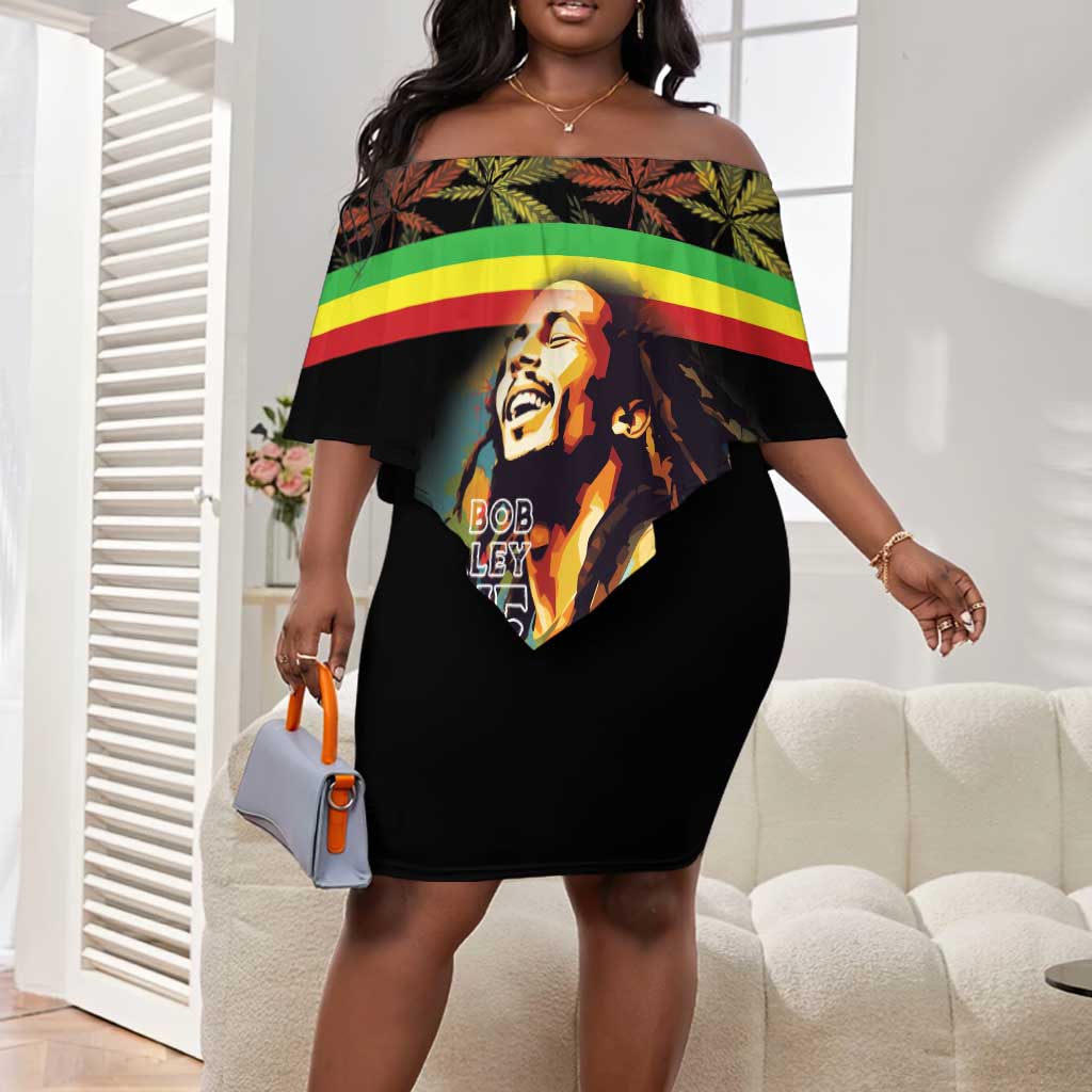 Jamaica Legend Bob Birthday Off Shoulder Short Dress Thank You For The Memories