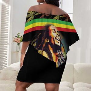 Jamaica Legend Bob Birthday Off Shoulder Short Dress Thank You For The Memories