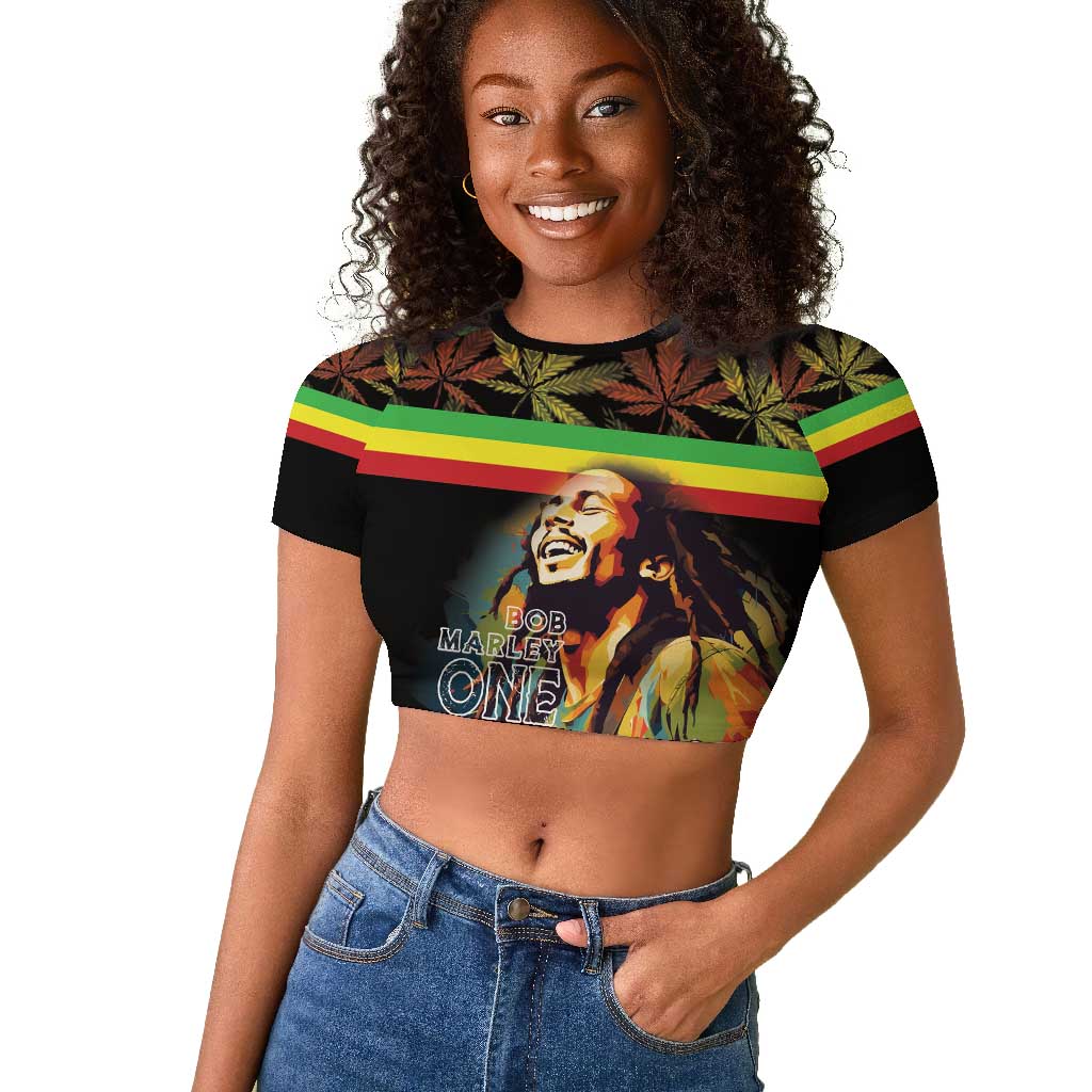 Jamaica Legend Bob Birthday Raglan Cropped T shirt Thank You For The Memories