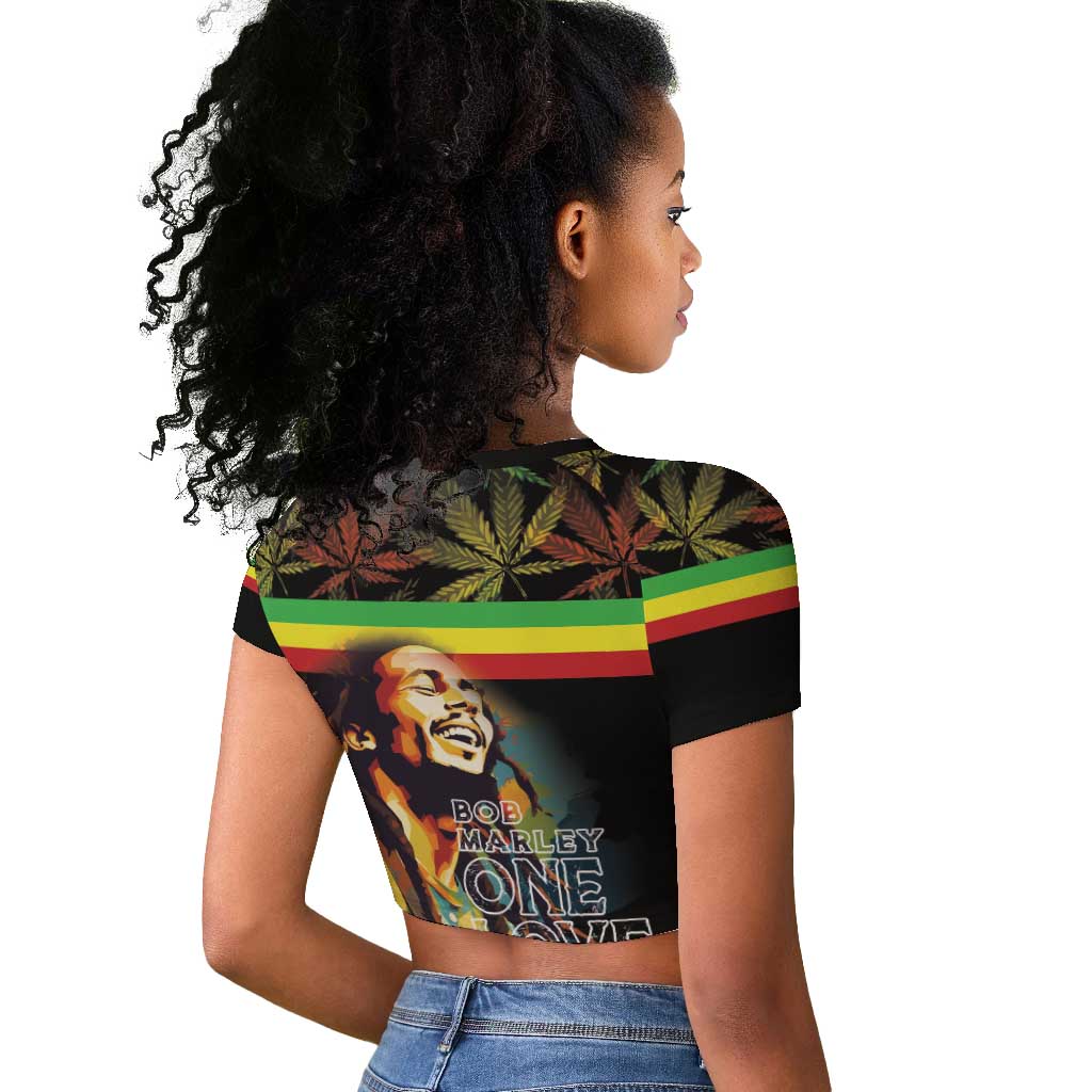 Jamaica Legend Bob Birthday Raglan Cropped T shirt Thank You For The Memories