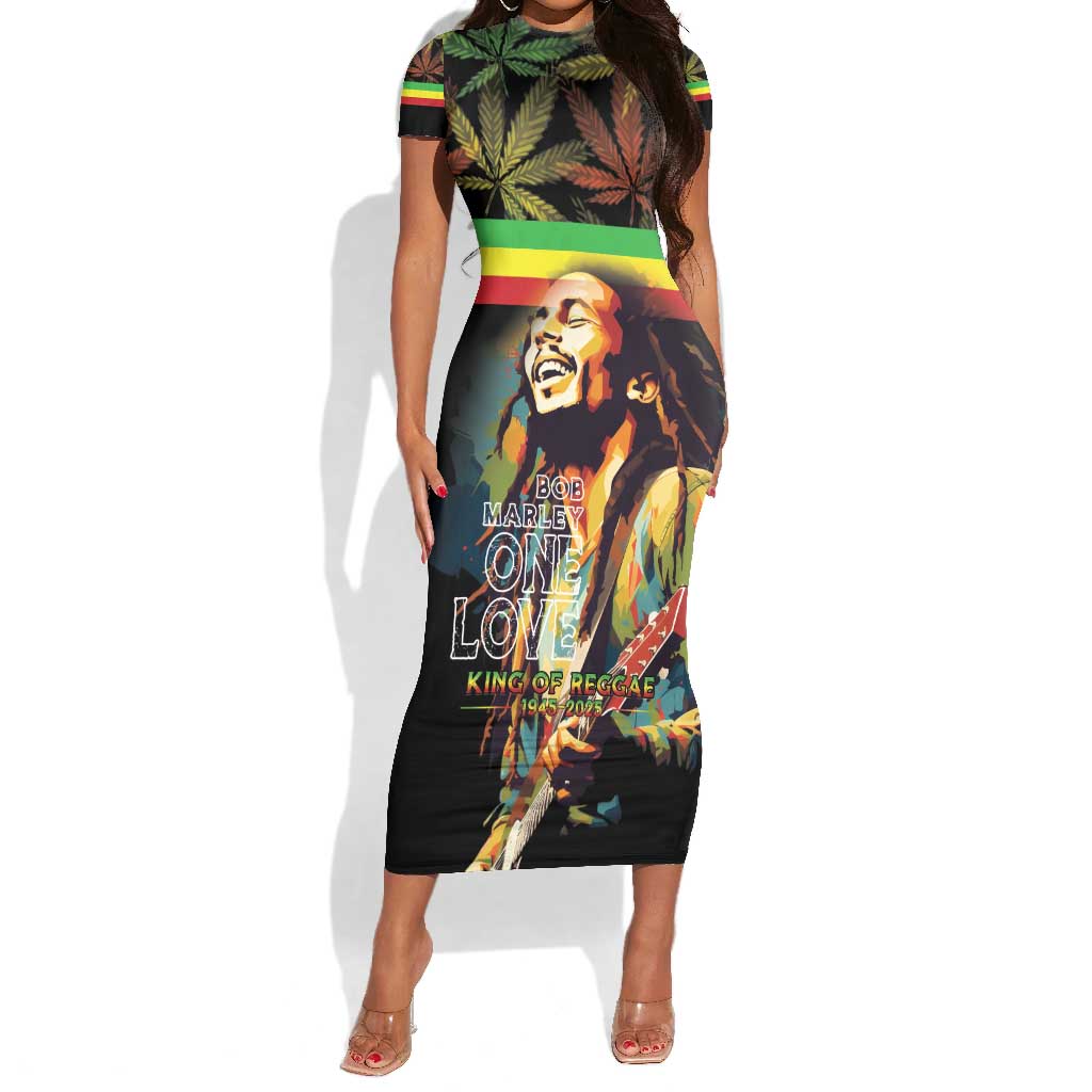 Jamaica Legend Bob Birthday Short Sleeve Bodycon Dress Thank You For The Memories