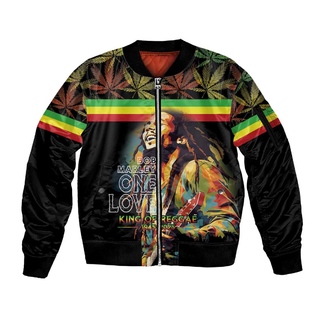 Jamaica Legend Bob Birthday Sleeve Zip Bomber Jacket Thank You For The Memories