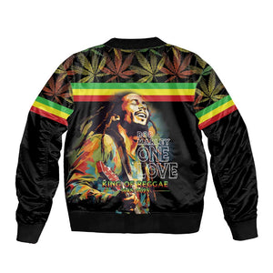 Jamaica Legend Bob Birthday Sleeve Zip Bomber Jacket Thank You For The Memories