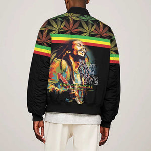 Jamaica Legend Bob Birthday Sleeve Zip Bomber Jacket Thank You For The Memories