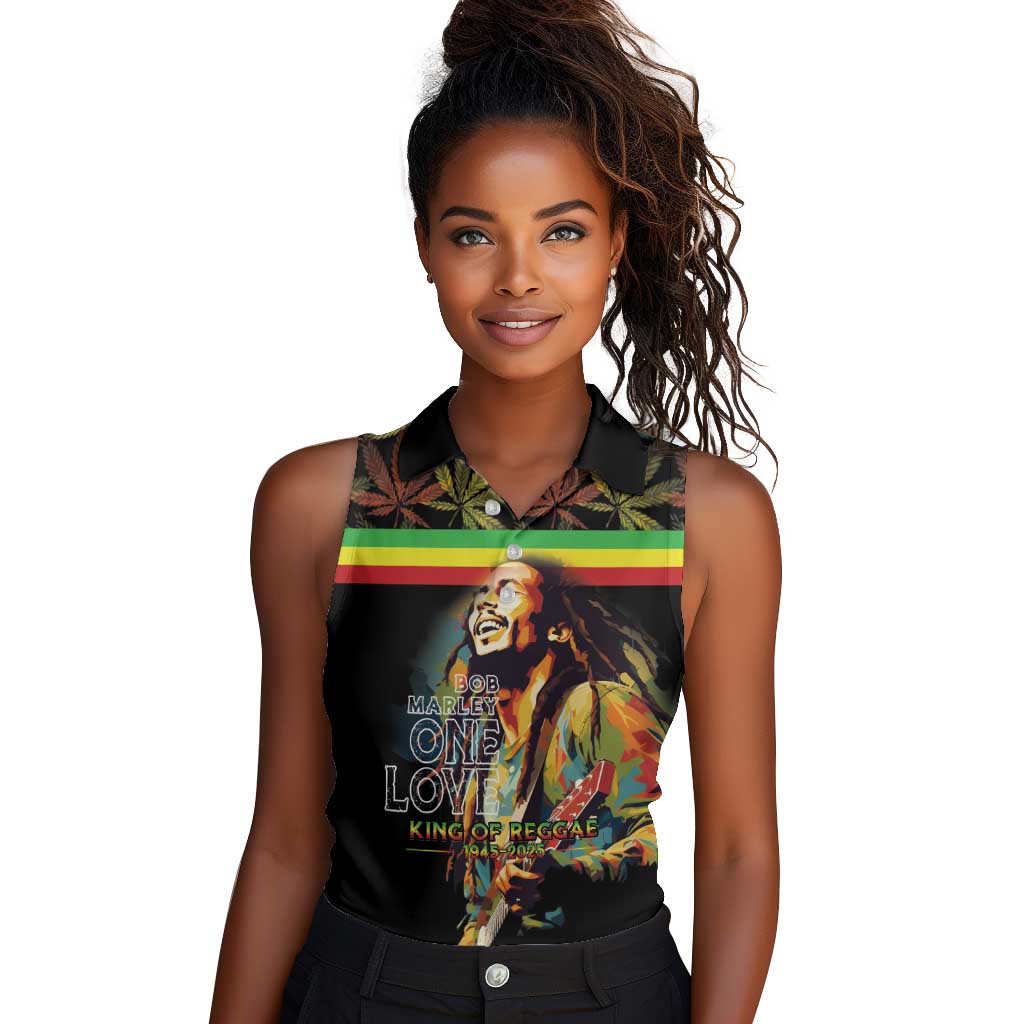 Jamaica Legend Bob Birthday Women Sleeveless Polo Shirt Thank You For The Memories