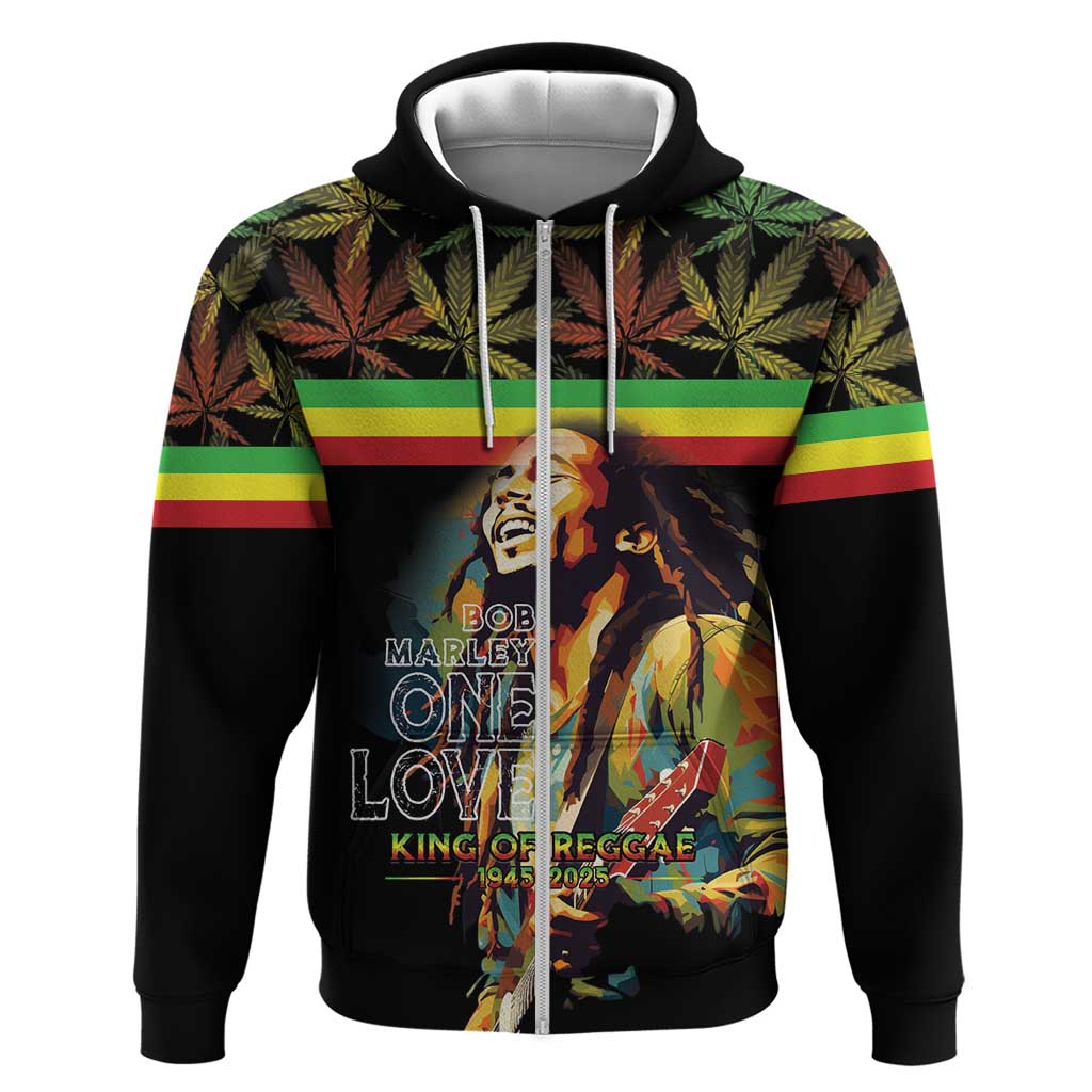 Jamaica Legend Bob Birthday Zip Hoodie Thank You For The Memories