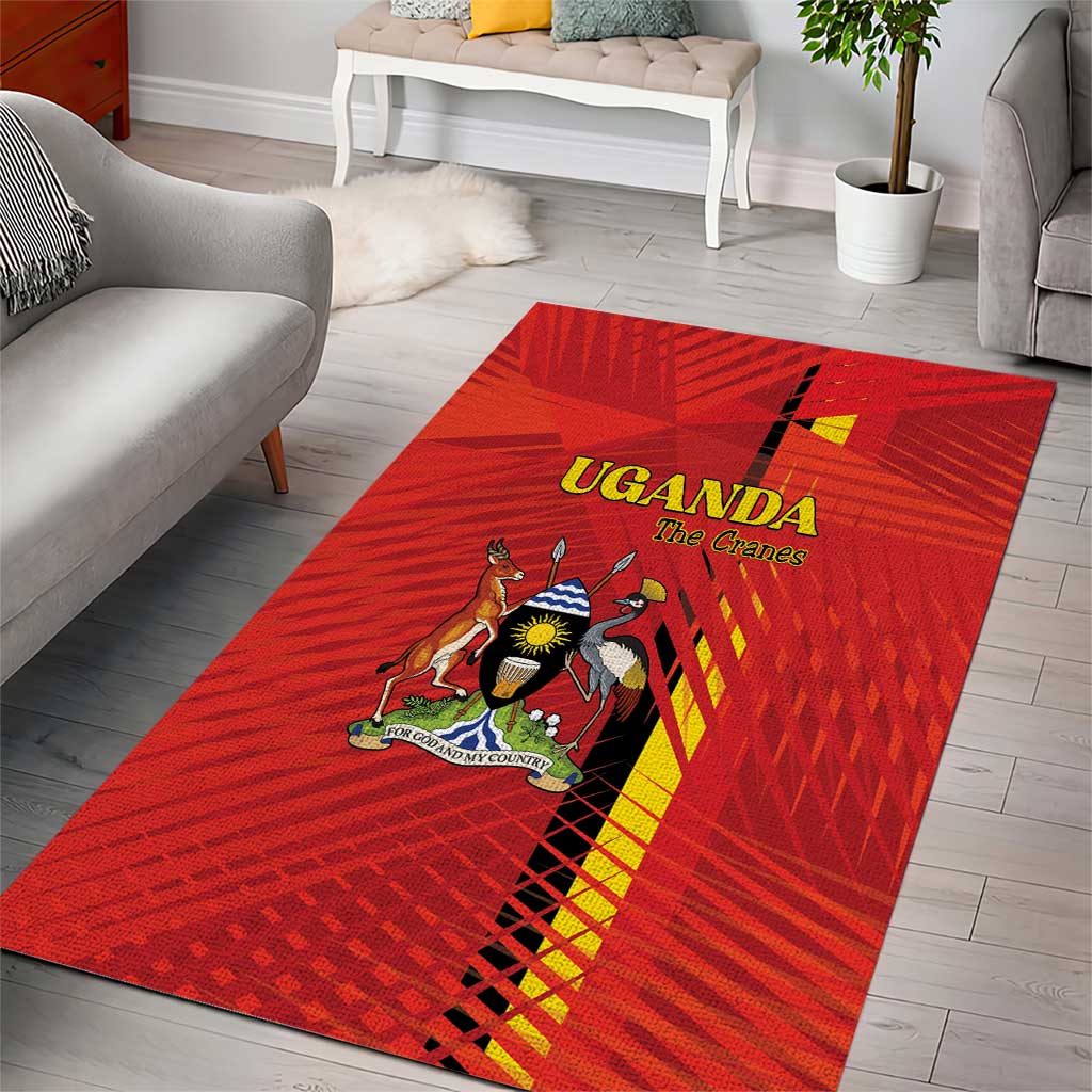 Uganda Football Area Rug Go Champions Cranes - African Pride