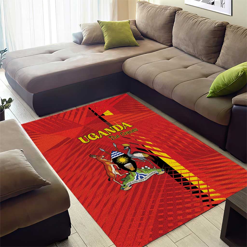 Uganda Football Area Rug Go Champions Cranes - African Pride