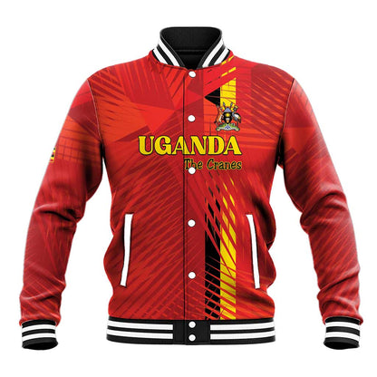 Custom Uganda Football Baseball Jacket Go Champions Cranes - African Pride