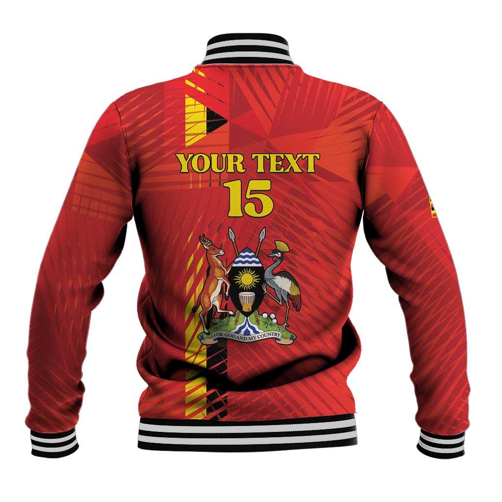 Custom Uganda Football Baseball Jacket Go Champions Cranes - African Pride