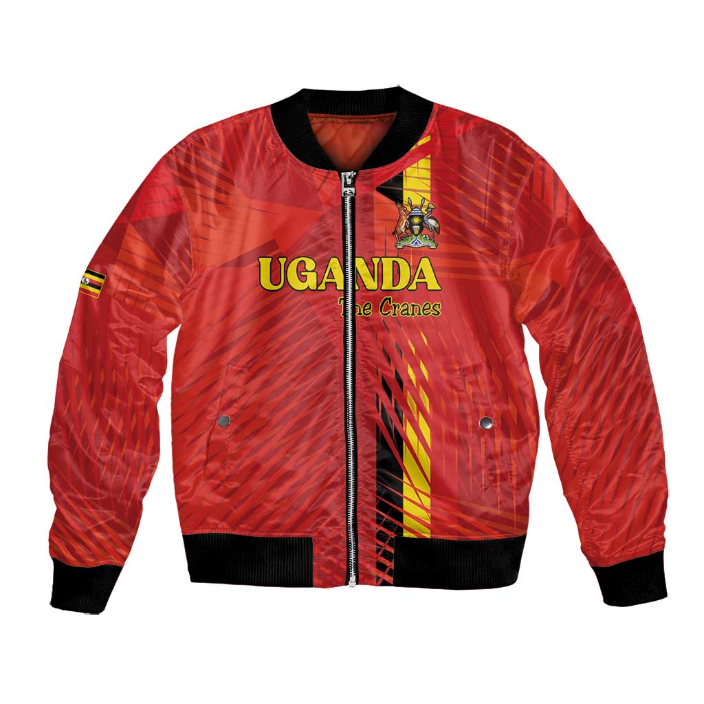 Custom Uganda Football Bomber Jacket Go Champions Cranes - African Pride