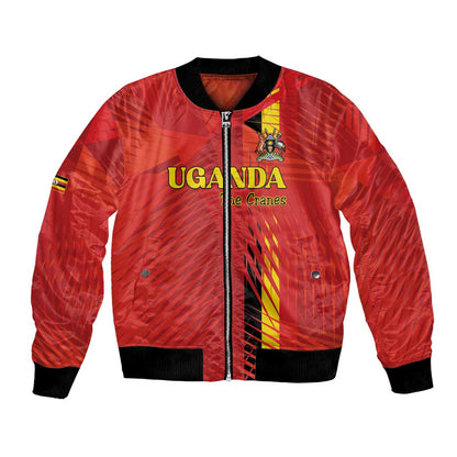 Custom Uganda Football Bomber Jacket Go Champions Cranes - African Pride