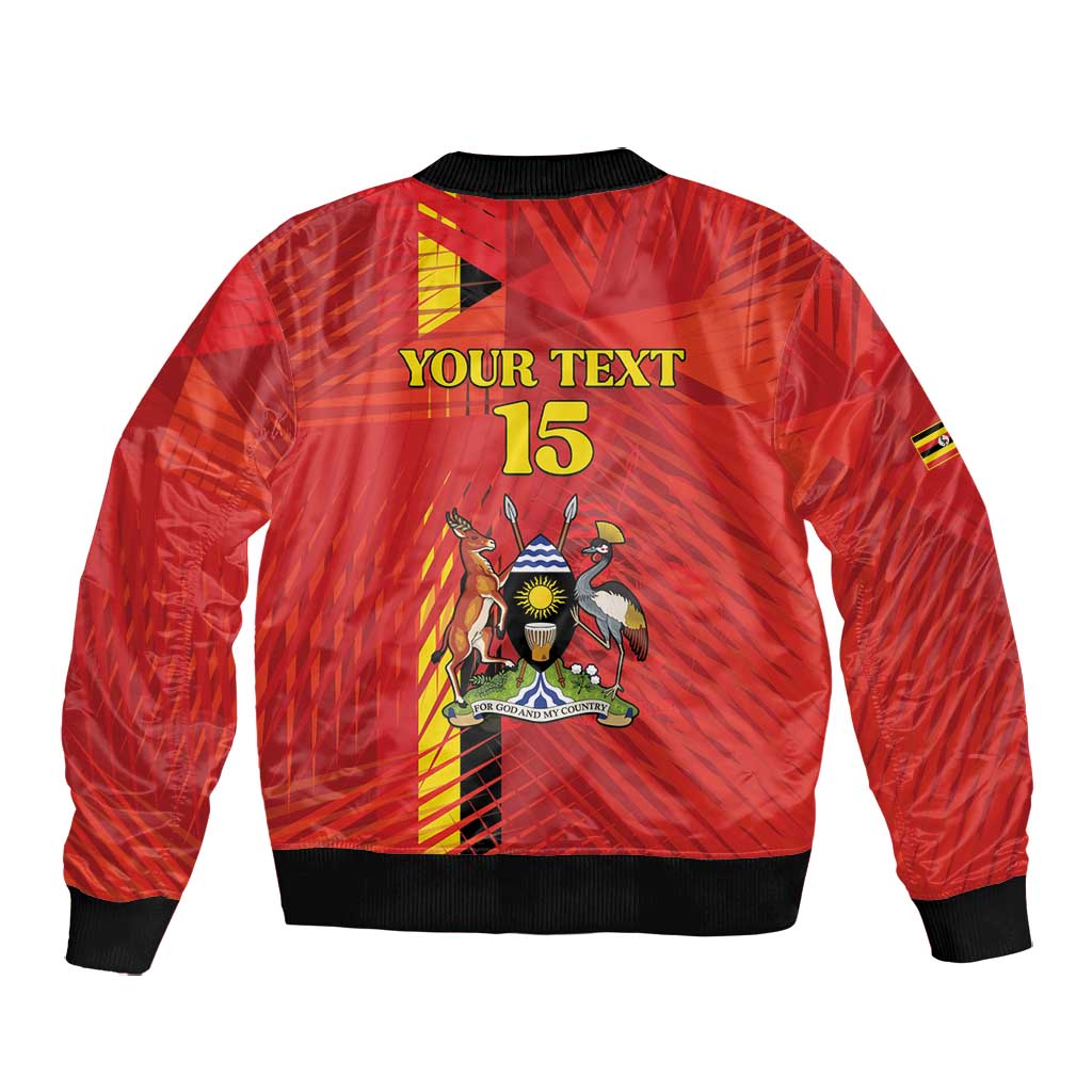 Custom Uganda Football Bomber Jacket Go Champions Cranes - African Pride