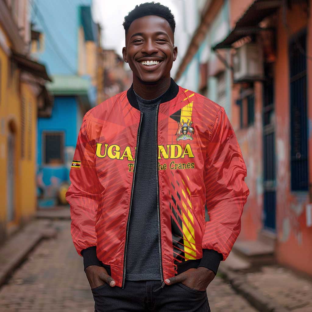Custom Uganda Football Bomber Jacket Go Champions Cranes - African Pride