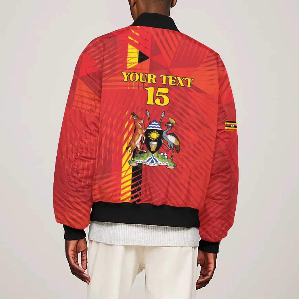 Custom Uganda Football Bomber Jacket Go Champions Cranes - African Pride