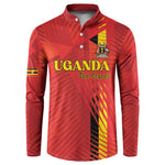 Custom Uganda Football Button Sweatshirt Go Champions Cranes