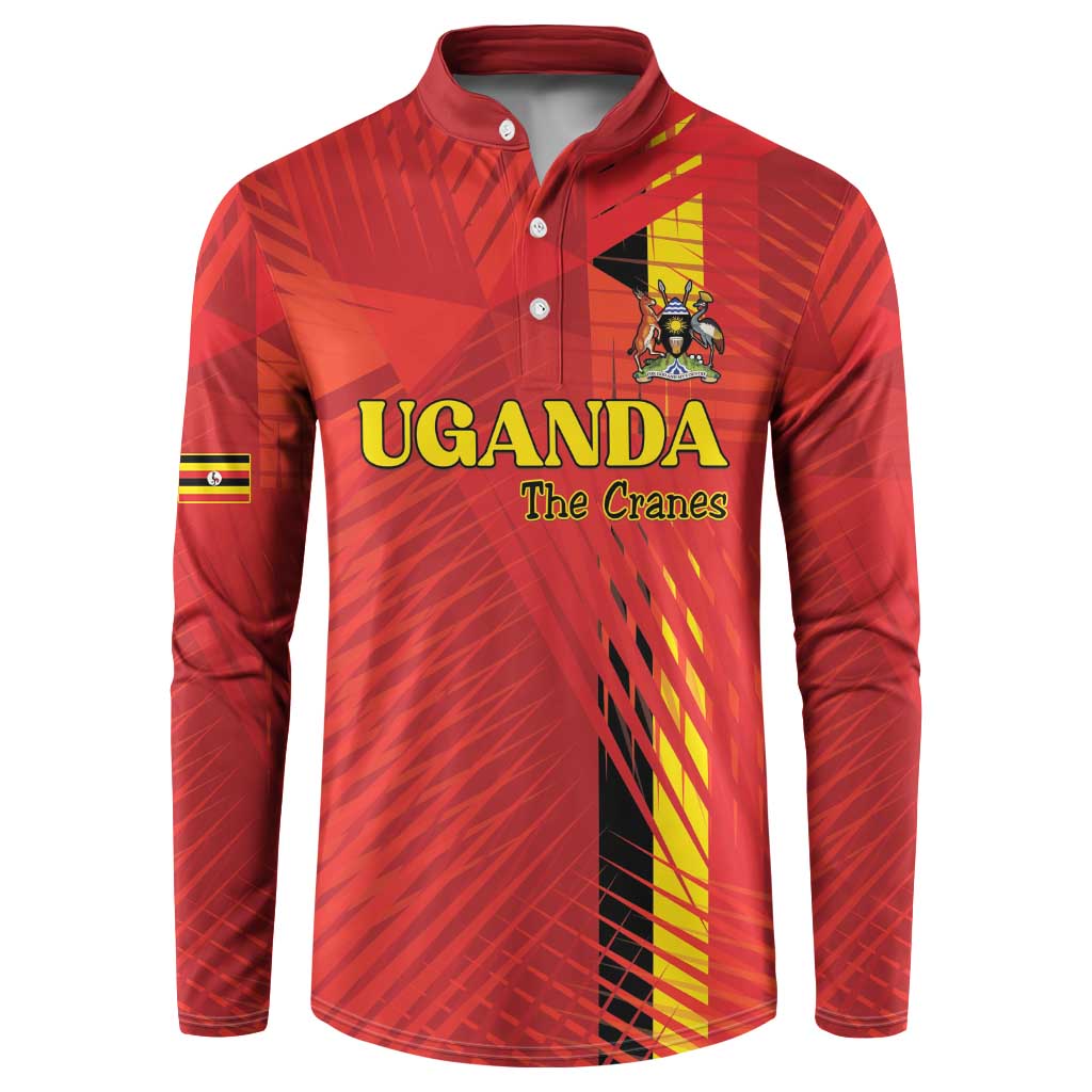 Custom Uganda Football Button Sweatshirt Go Champions Cranes