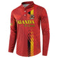 Custom Uganda Football Button Sweatshirt Go Champions Cranes
