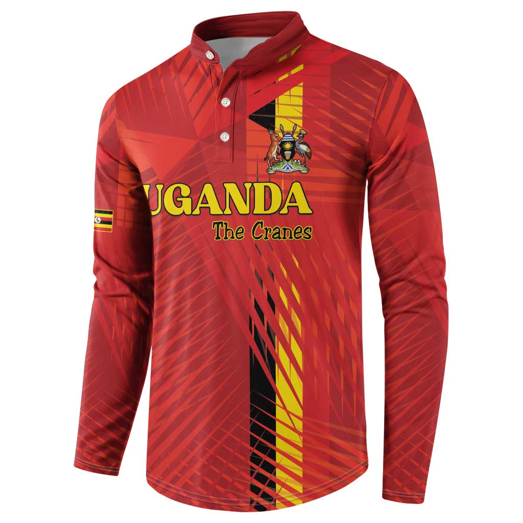 Custom Uganda Football Button Sweatshirt Go Champions Cranes
