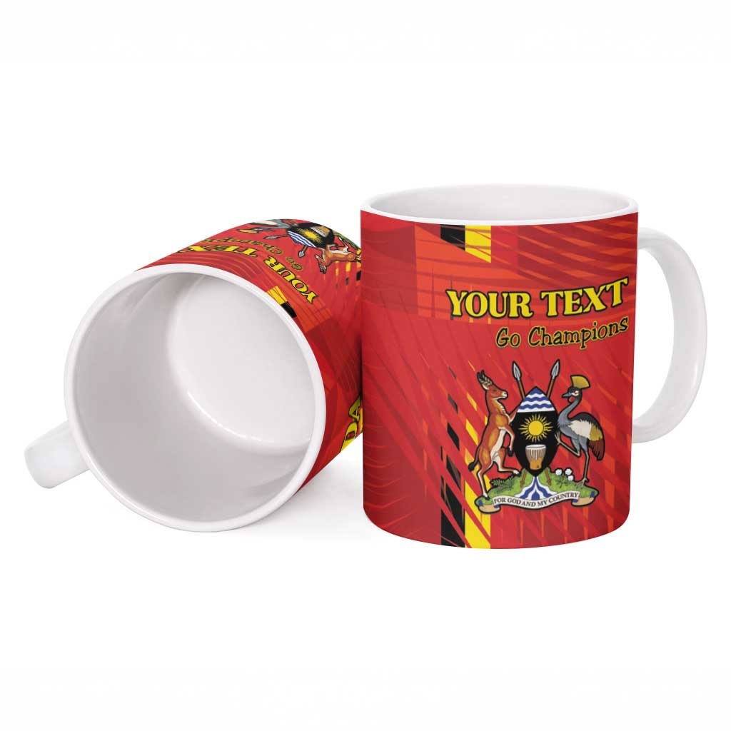 Custom Uganda Football Ceramic Mug Go Champions Cranes - African Pride