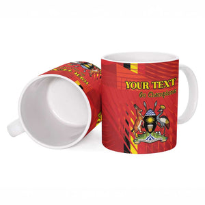 Custom Uganda Football Ceramic Mug Go Champions Cranes - African Pride