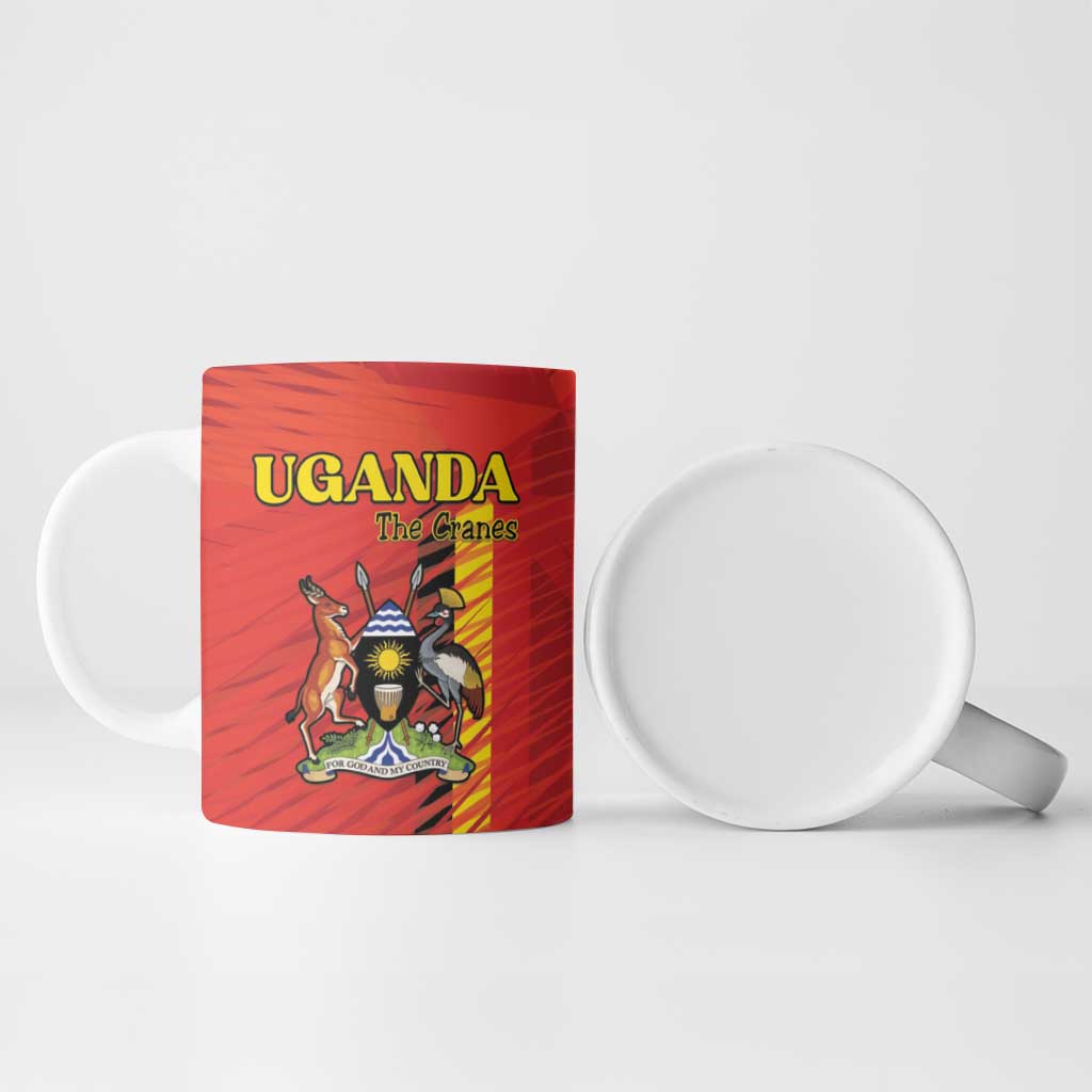 Custom Uganda Football Ceramic Mug Go Champions Cranes - African Pride