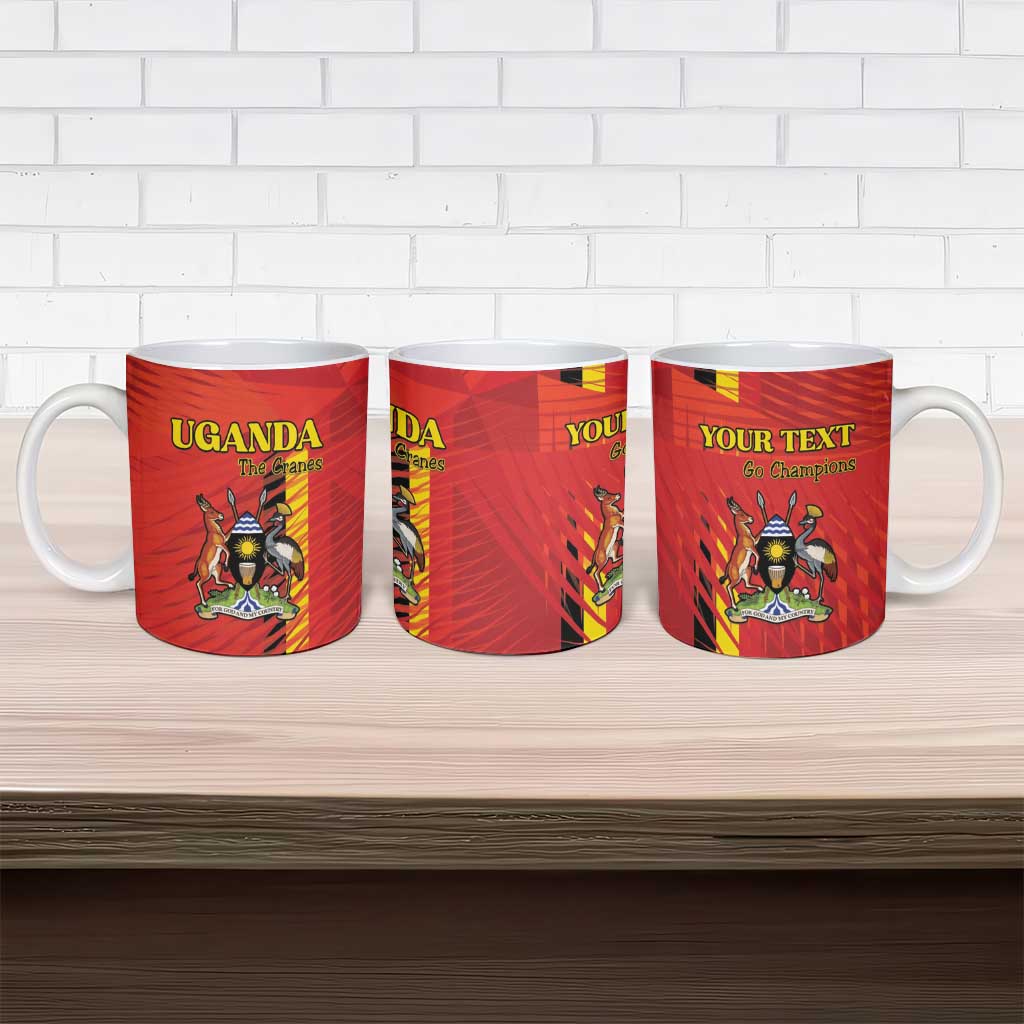 Custom Uganda Football Ceramic Mug Go Champions Cranes - African Pride