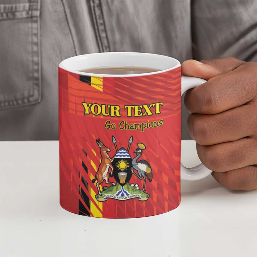 Custom Uganda Football Ceramic Mug Go Champions Cranes - African Pride
