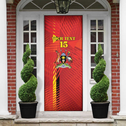 Custom Uganda Football Door Cover Go Champions Cranes - African Pride
