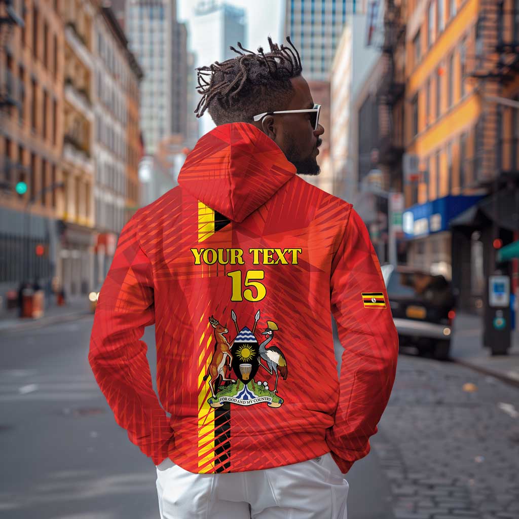 Custom Uganda Football Hoodie Go Champions Cranes - African Pride