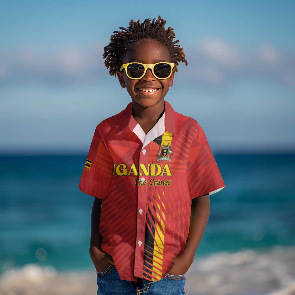 Custom Uganda Football Kid Hawaiian Shirt Go Champions Cranes LT15