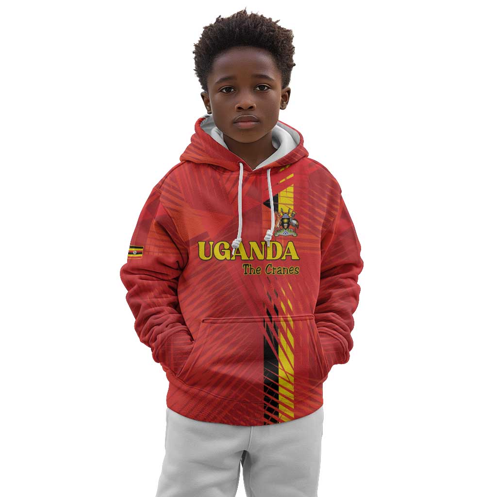 Custom Uganda Football Kid Hoodie Go Champions Cranes - African Pride
