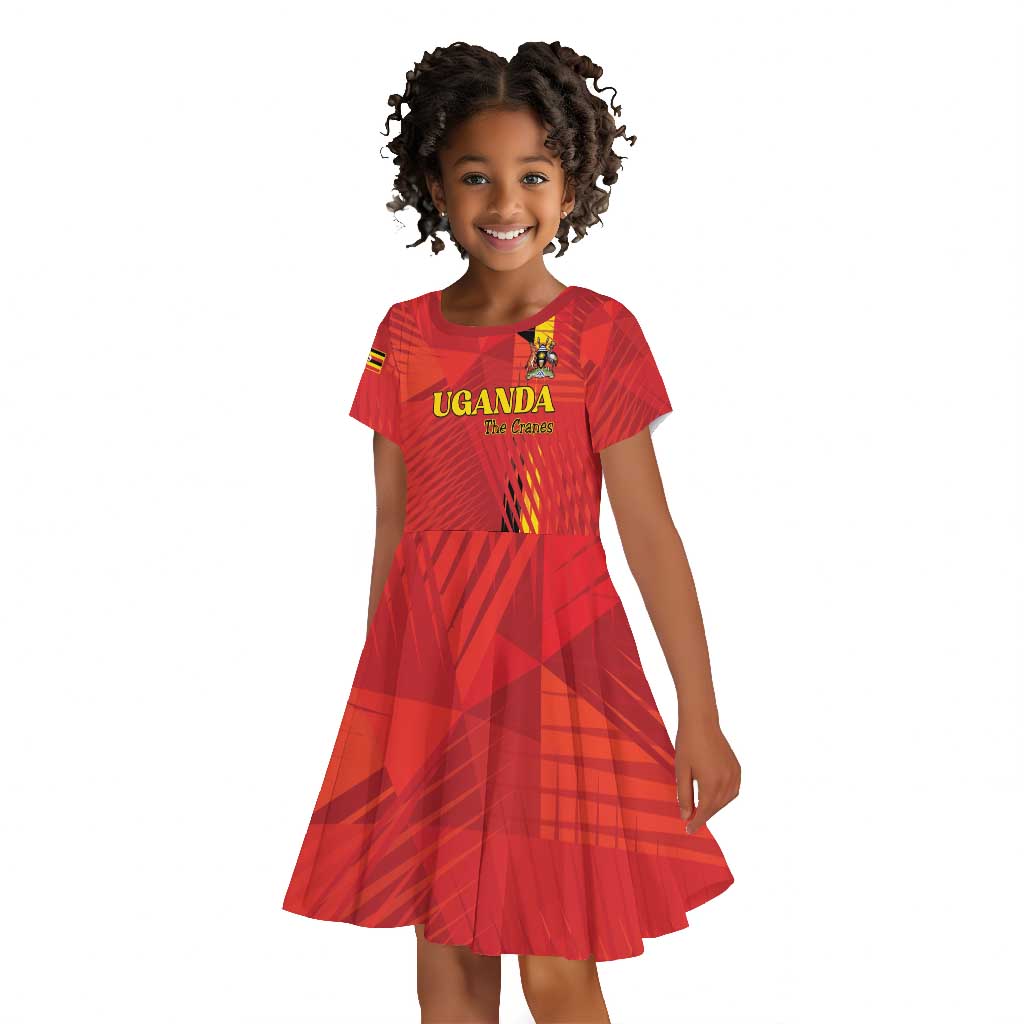 Custom Uganda Football Kid Short Sleeve Dress Go Champions Cranes LT15