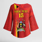 Custom Uganda Football Kimono Sleeve Blouse Go Champions Cranes - African Pride
