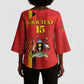 Custom Uganda Football Kimono Sleeve Blouse Go Champions Cranes - African Pride