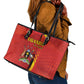 Uganda Football Leather Tote Bag Go Champions Cranes - African Pride