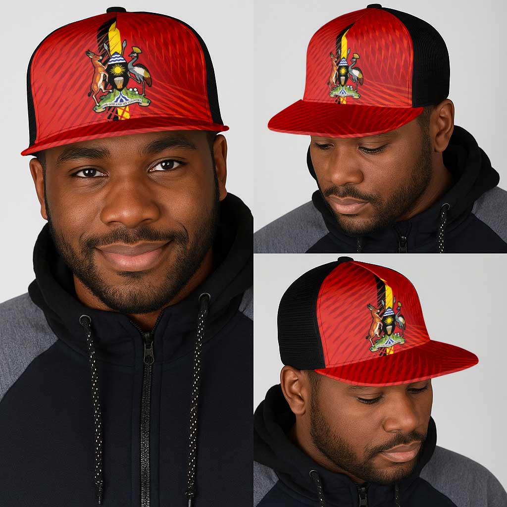 Uganda Football Mesh Trucker Cap Go Champions Cranes - African Pride