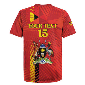 Custom Uganda Football Rugby Jersey Go Champions Cranes LT15