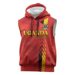 Custom Uganda Football Sleeveless Hoodie Go Champions Cranes - African Pride