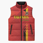 Custom Uganda Football Sleeveless Puffer Jacket Go Champions Cranes - African Pride