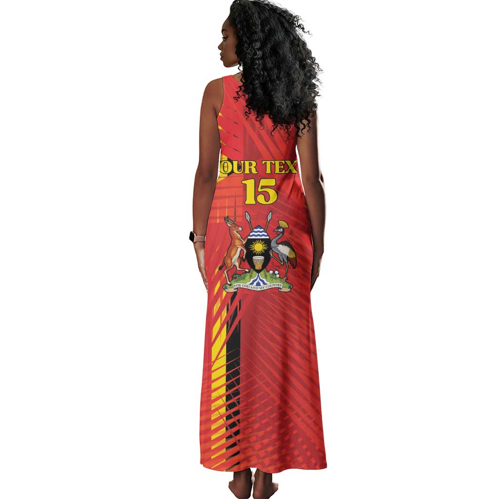 Custom Uganda Football Tank Maxi Dress Go Champions Cranes - African Pride