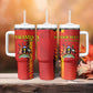 Custom Uganda Football Tumbler With Handle Go Champions Cranes - African Pride
