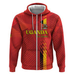 Custom Uganda Football Zip Hoodie Go Champions Cranes - African Pride