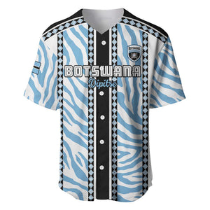 Custom Botswana Football Baseball Jersey Botswana Rising Again - Black LT15