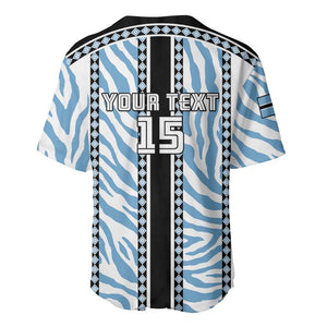 Custom Botswana Football Baseball Jersey Botswana Rising Again - Black LT15